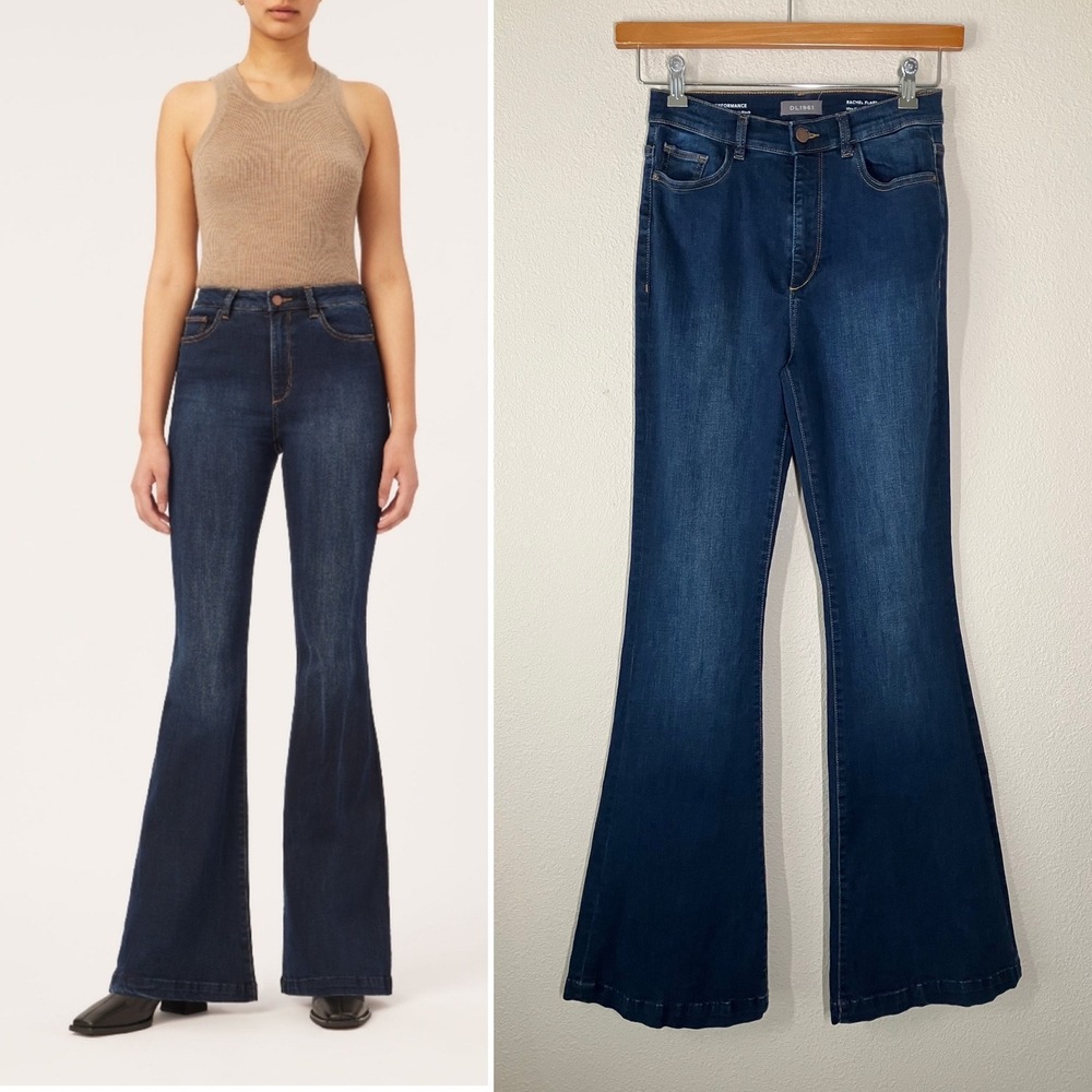 DL1961 Rachel Flare Jeans Size 27 Ultra High Rise Instasculpt Retro Hippie Boho